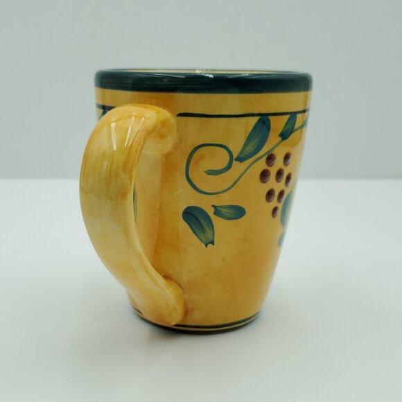 Whole Home French Country Berries En Provence Mugs Embossed Berries Green Leaves - Picture 9 of 9